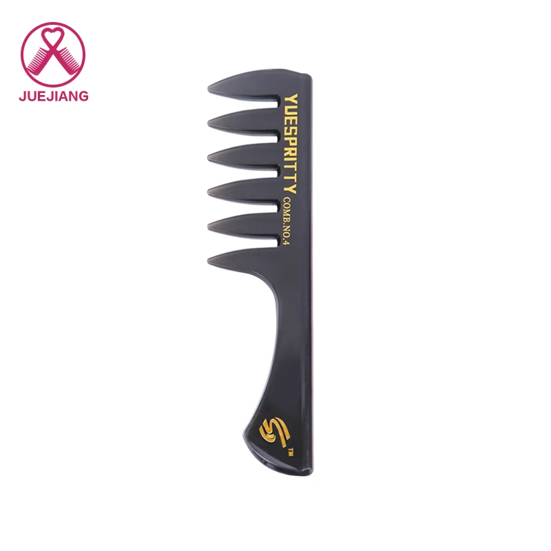 Free Sample Wholesale  Comb For Salon Barber Plastic Large Oil Hair Afro Pick Comb Men Styling Texture Retro Comb
