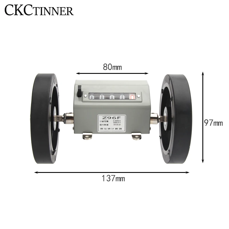 Mechanical Length Distance Double Rolling Wheel 0-9999.9 Mechanically driven recorder/Measuring length Z96-F Meter Counter