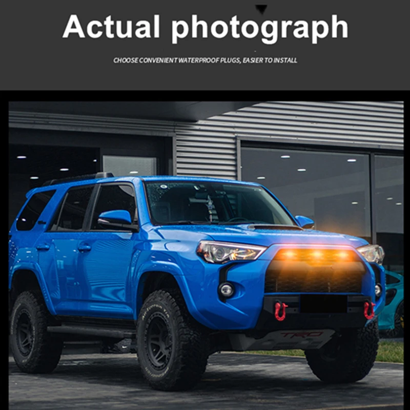Car Accessories Front Grille Grill Led Lights Lamp For Toyota 4runner 2014-2019