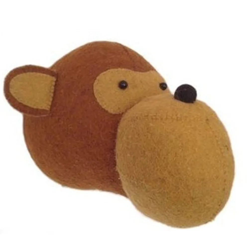 Animals head cute design kids decorated room baby soft decoration accessories for bed room