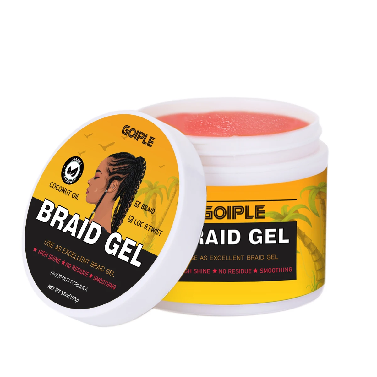 Braiding Hair Gel for Braids and Locs Pomade Hair Styling Fixative Wax Private Label Braiding Gel for African Loc and Twist Gel