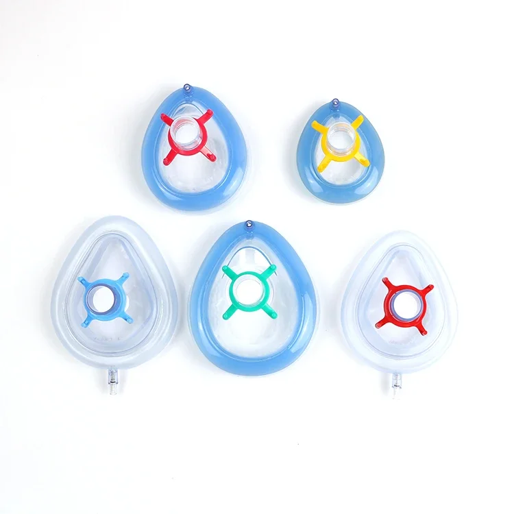 CE ISO Safe And Reliable Surgical Silicone PVC Medical Disposable Breathing Anaesthesia Oxygen Mask With Valve