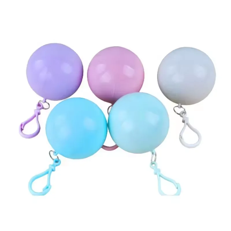 Candy Color Disposable Raincoat Poncho Balls Raincoat Ball Adults Poncho For Outdoor Camping