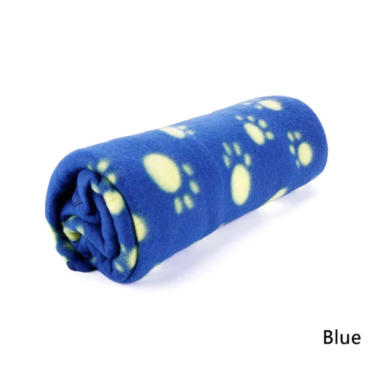 BSCI Soft New Style Custom Printing Cute Pet Blanket Warm christmas Paw Print Puppy Fleece Pet Throw Blanket