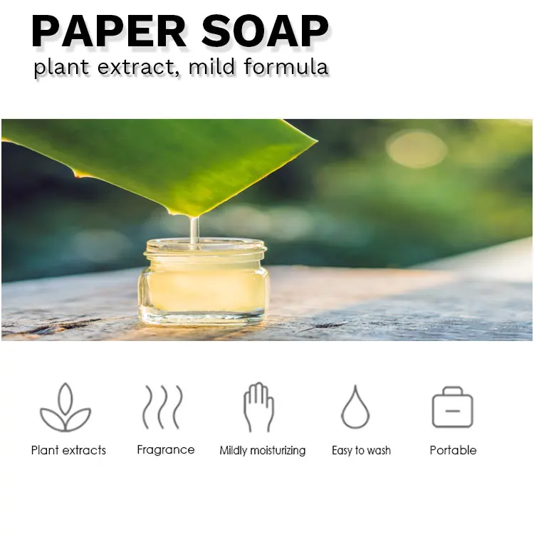Hot Selling 20pcs/boxl Outdoor Travel Water Soluble Paper For Paper Soap With Casing