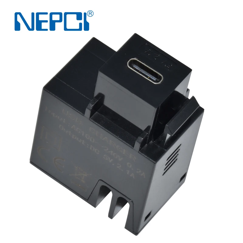 NEPCI Keystone type USB charger XJY-USB-34-5V/1A USB power socket outlet universal Type A USB charging module