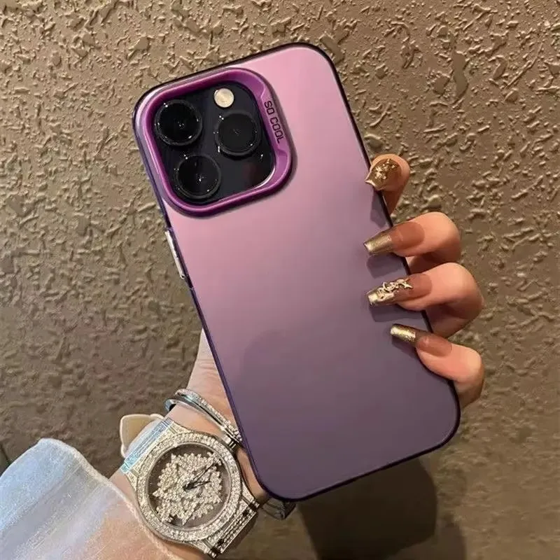 Luxury Laser Aurora Case For iPhone 16 15 14 13 12 11 Pro Max Plus 7 8 SE2  Bumper Cover