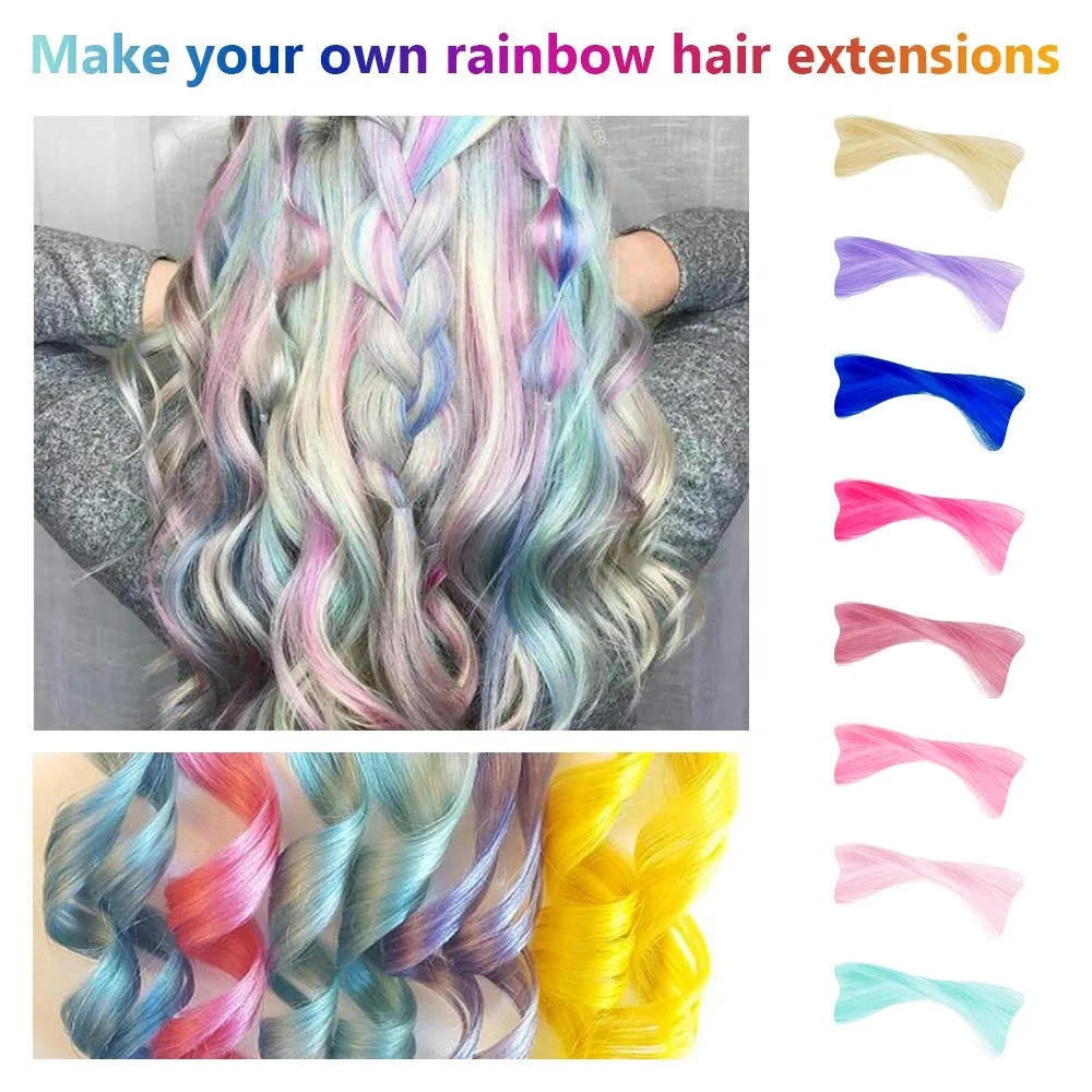 Party Highlight Curly Wave Synthetic Fiber Headpieces Comb Hair Clips for Women Girls Clip in Hair Extensions