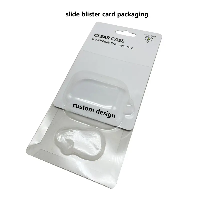 Custom Design Recyclable PET Slide Card Blister Packaging for Mobile Phone Accessories And Electronic Products Blister Packaging