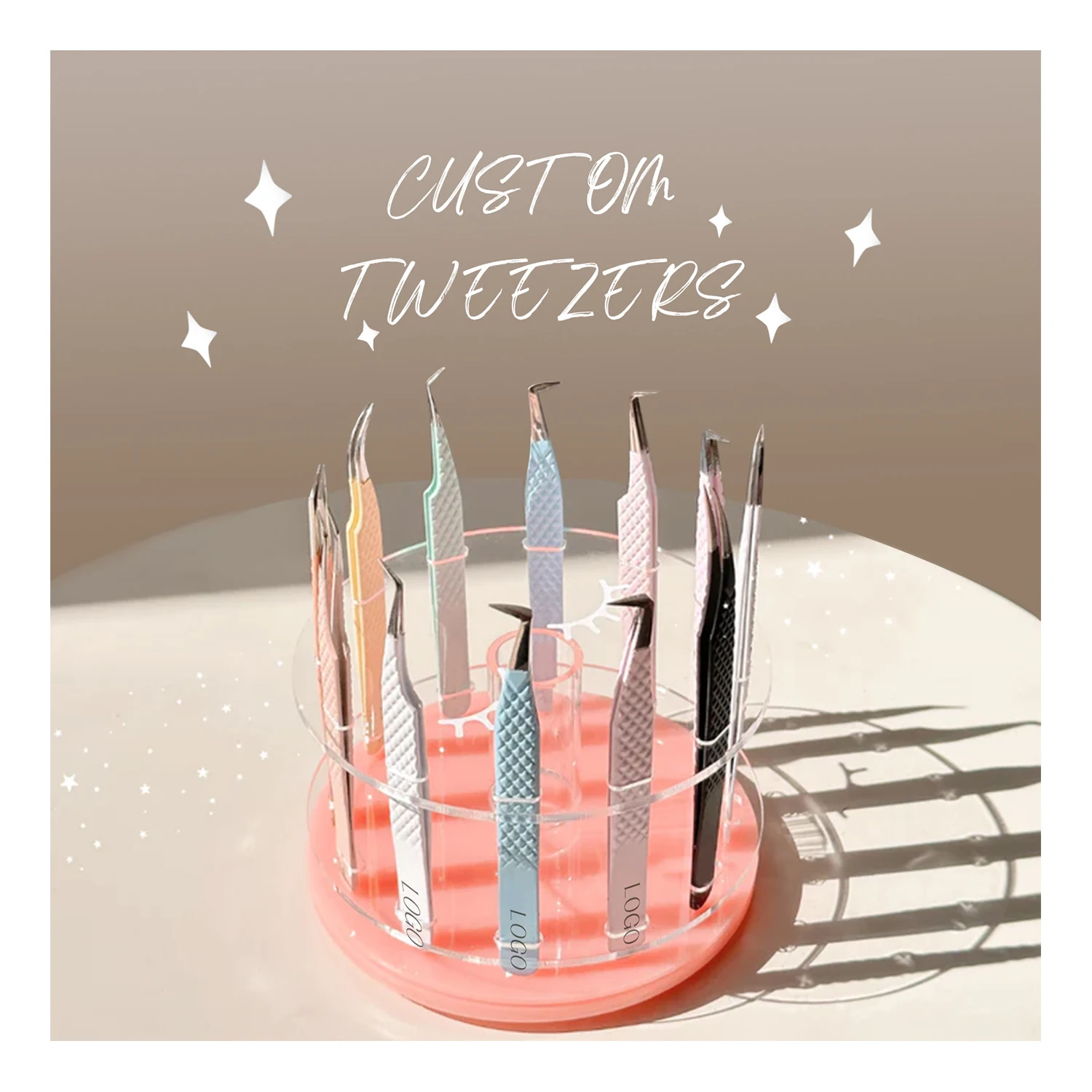 Fiber Grip Lash Extension Tweezers Matte Black Gold Fiber Tip Tweezer Lash Applicator Diamond Tip Tweezers For Lash Extension