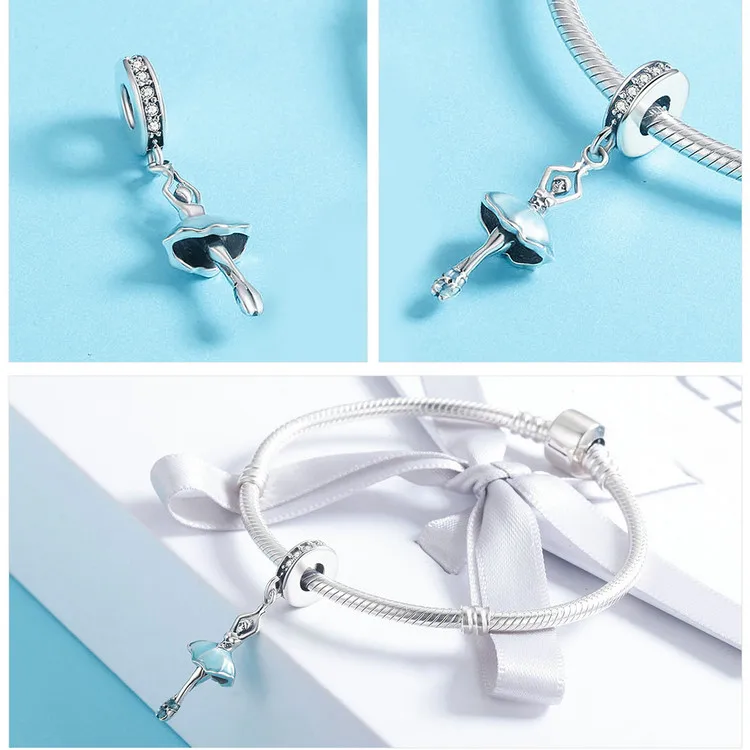 
925 Sterling Silver Dangle high heels Shoes Tree of Life travel dream camera Beads Charms Fit Pandora Bracelet Bangle Necklace 