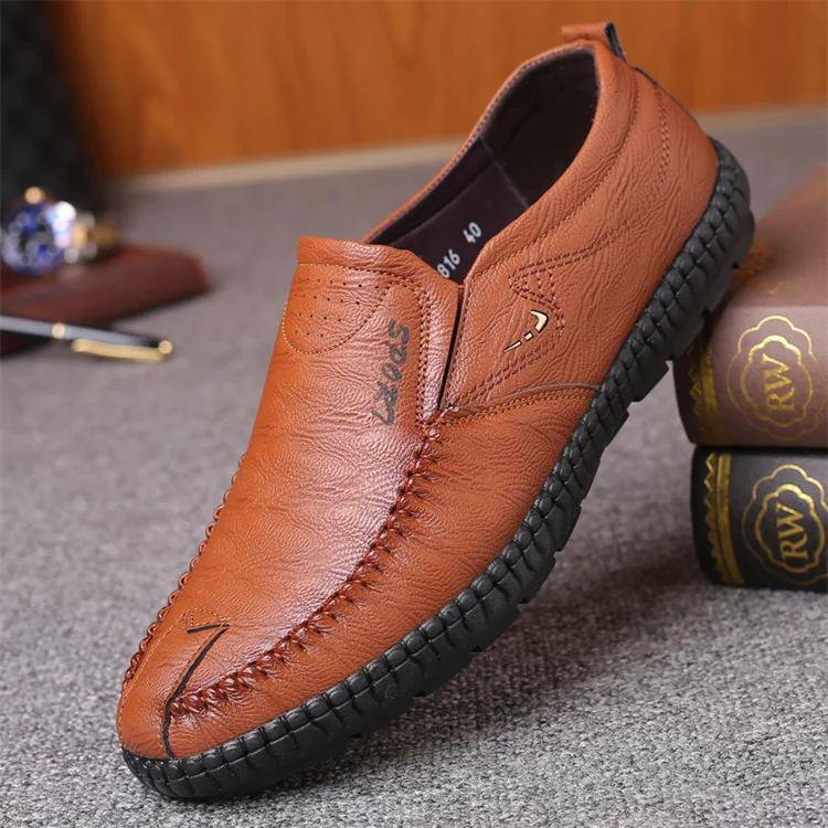 Men Casual Shoes Classic Original Suede Leather Penny Loafers Slip On Flats Male Moccasins Peas Shoes