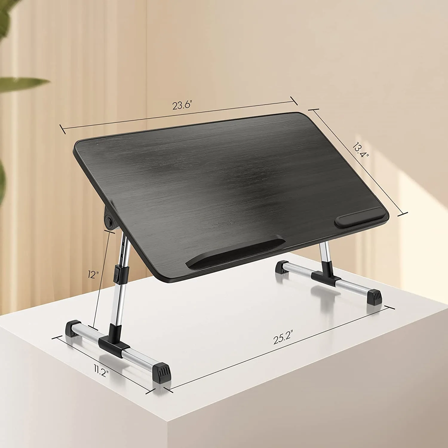 Ergonomic Folding Adjustable Foldable Portable MDF  Home Office Bed Computer Table Laptop Stand Wood