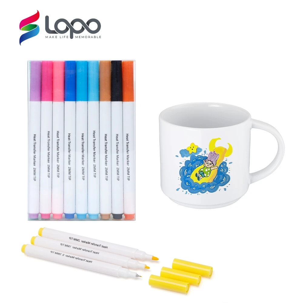 Wholesale Diy Crafts 12 Pcs 18 Pcs Iron On Transfer Markers Resistant Infusible Ink Pen Sublimation Marker Pens For Mugs T-Shirt