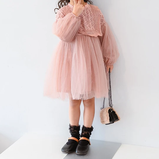 Spring ins hot sale sweet little girl tulle princess dress online store boutique toddler baby girl lace embroidered tutu dresses