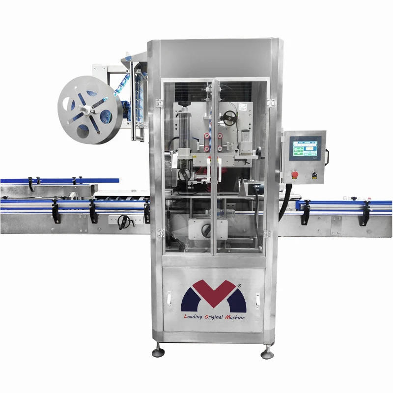 High speed Automatic PET Steam Shrink Sleeve Label Applicator PVC Stretch Film Automatic Shrink Sleeve Labeling Machine