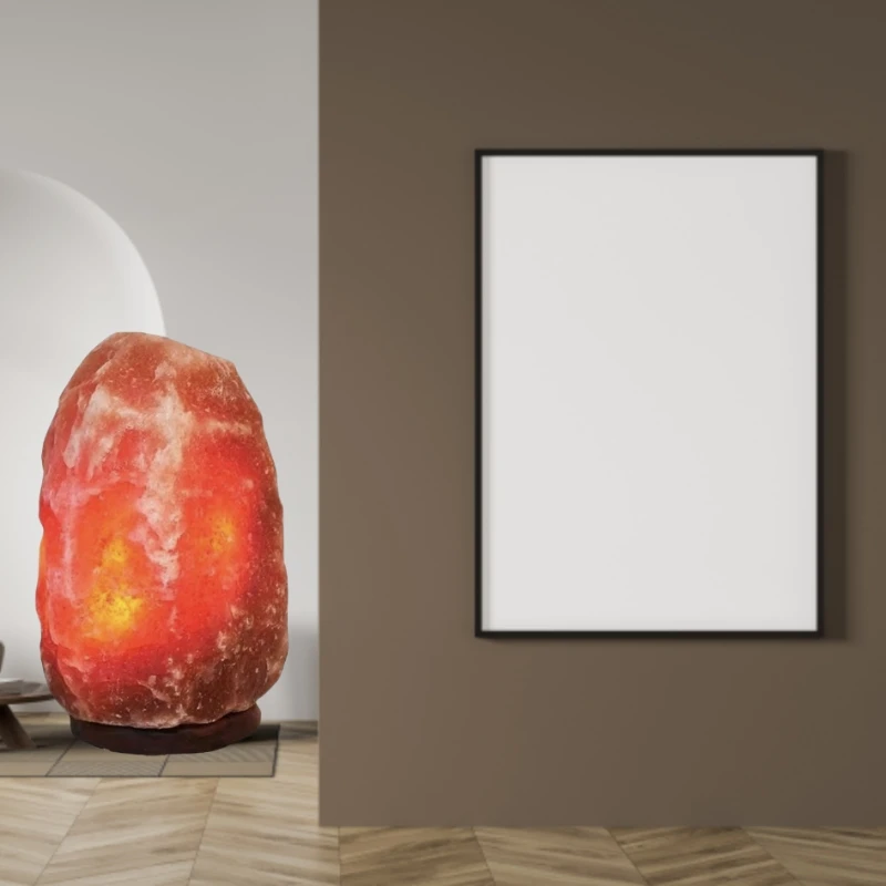 3-5kgs Dimmer Switch Himalayan Salt Lamp with Handcrafted Wooden Base For Home Decoration Tableware