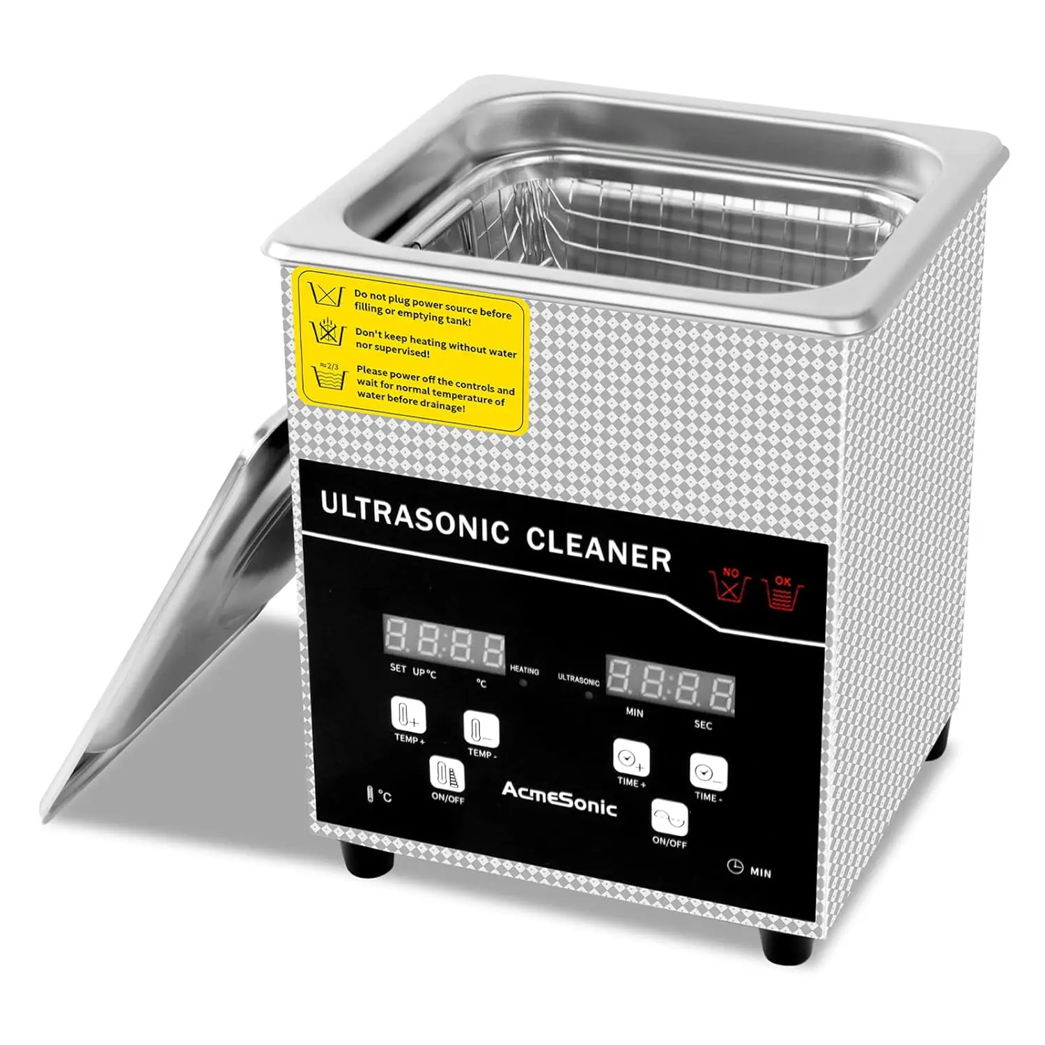 Ultrasonic Cleaner 3L With Timer 40kHz SUS 304 Stainless Steel Laboratory Sonic for Jewelry Watches Rings Coins