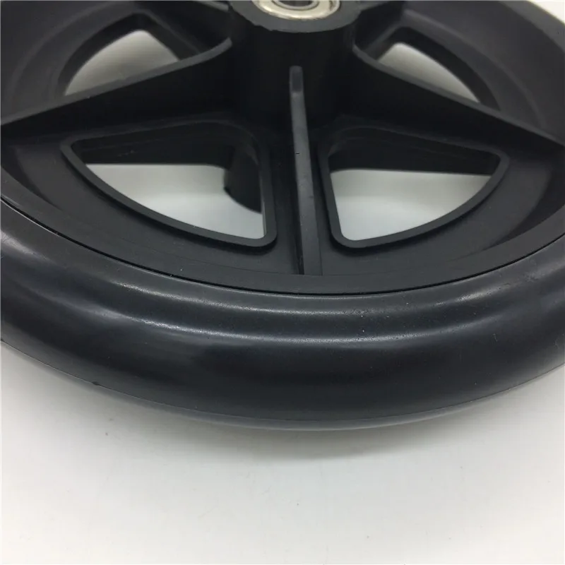 JQ Caster 200mm Solid Plastic Bearings Wheel for Wheelchair Front Leg