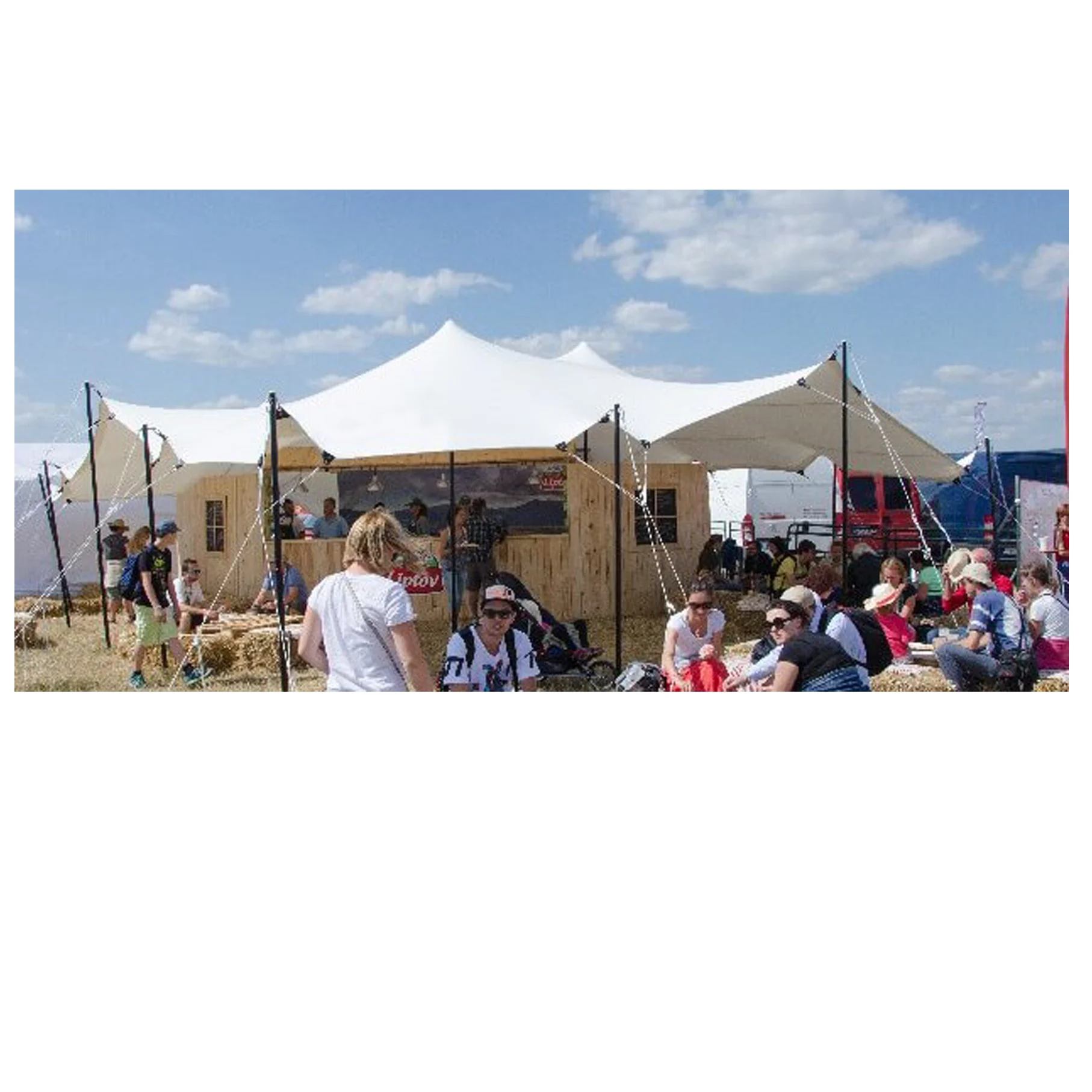 White 10x10M Beach Shelter Outdoor Waterproof Stretch Tents For Store Business