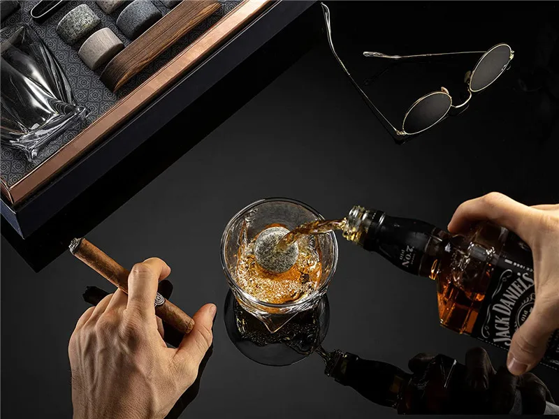 
Manufacture supply premium whiskey glass set whiskey stones whiskey glasses 