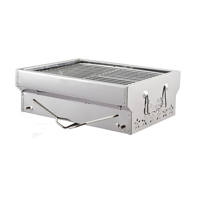 OEM Factory foldable portable bbq stainless steel roaster korean  rotisserie barbecue grill charcoal