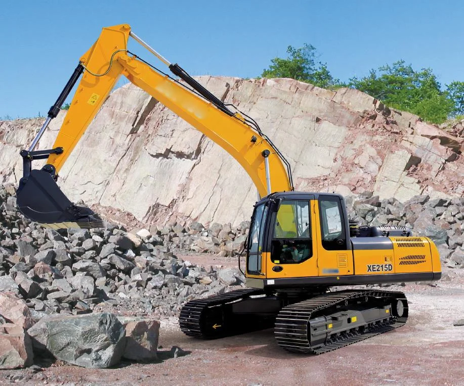 15ton Hydraulic Crawler Excavator Digging Machine 0.6cbm Bucket with Cummis Engine 125HP