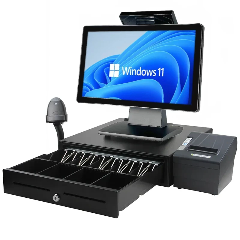 Retail Point Of Sale All In One Pc Android Pos Machine Touch Screen Full Cash Register Store Pos System Cash Terminals Windows