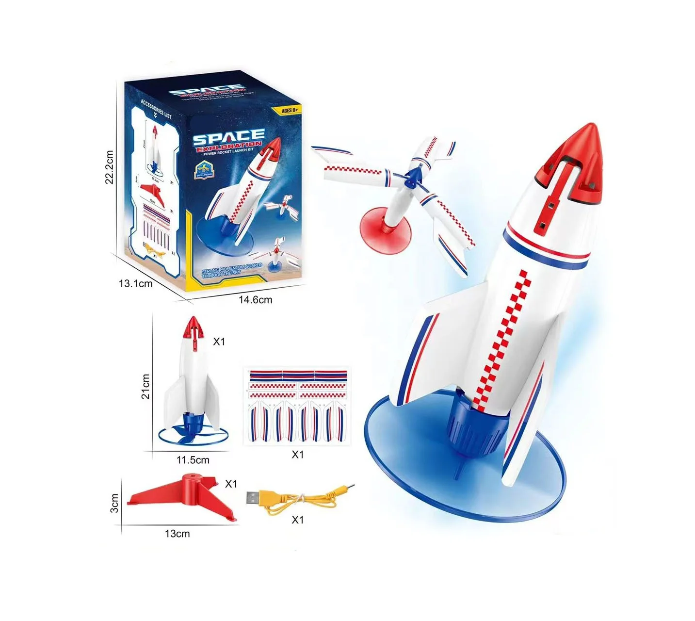 Новая уличная игрушка Ракетница моторизованная воздушная ракета