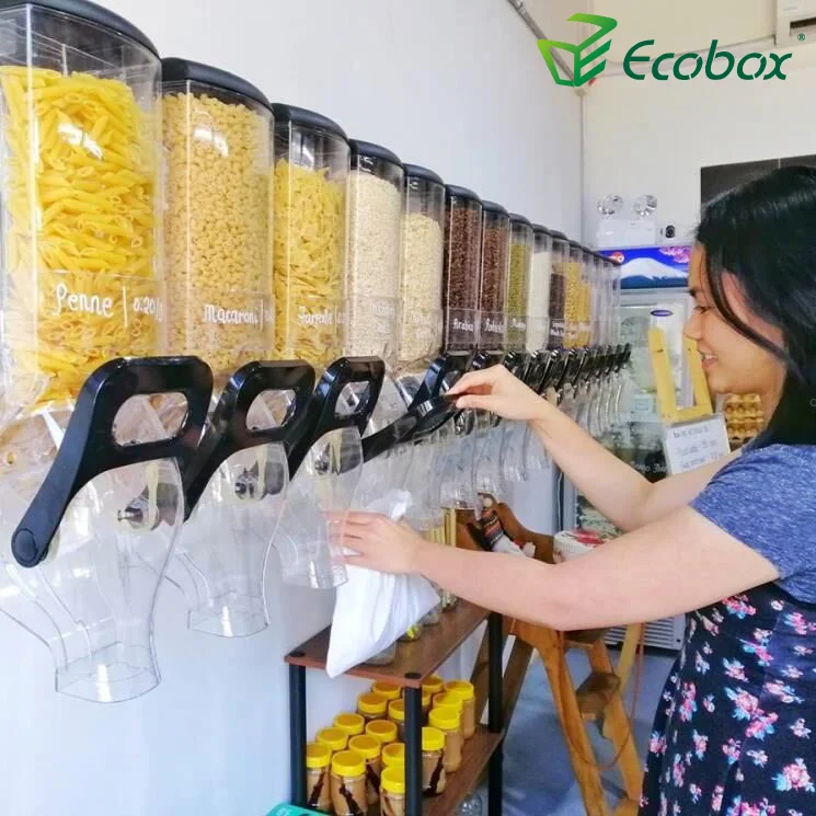  Ecobox кофейные зерна хлопья гравитационные продукты для домашних животных контейнер конфет сухое зерно Топпинг орехи диспенсер продуктов