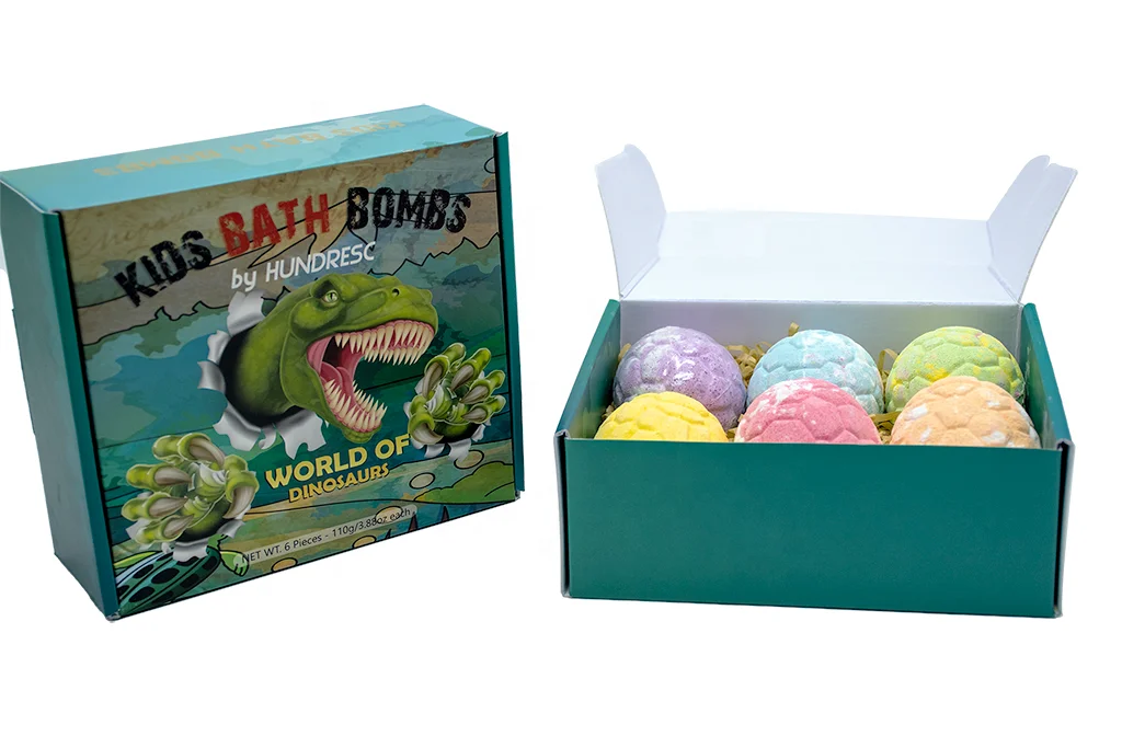
Dinosaur Egg DIY Pack of 6 Bath Bomb With Surprise Toys For Kids Natural Organic Bath Fizzers With Pure Oil 