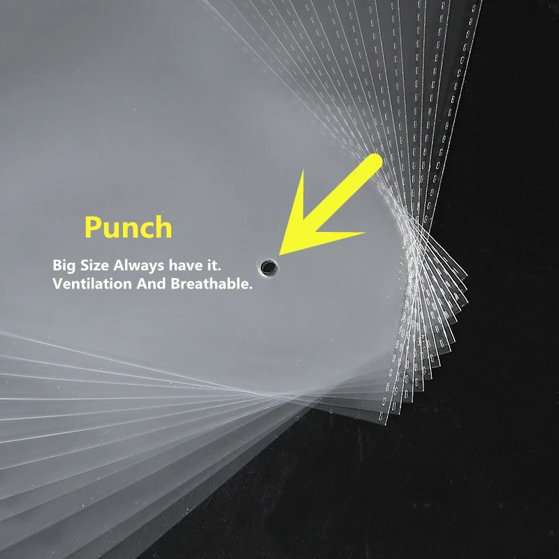 100 шт. * мешок из полиуретана с открытыми порами прозрачная самоклеящаяся одежды категории нижнего белья упаковывая самоклеящийся OPP замка застежка-молнии