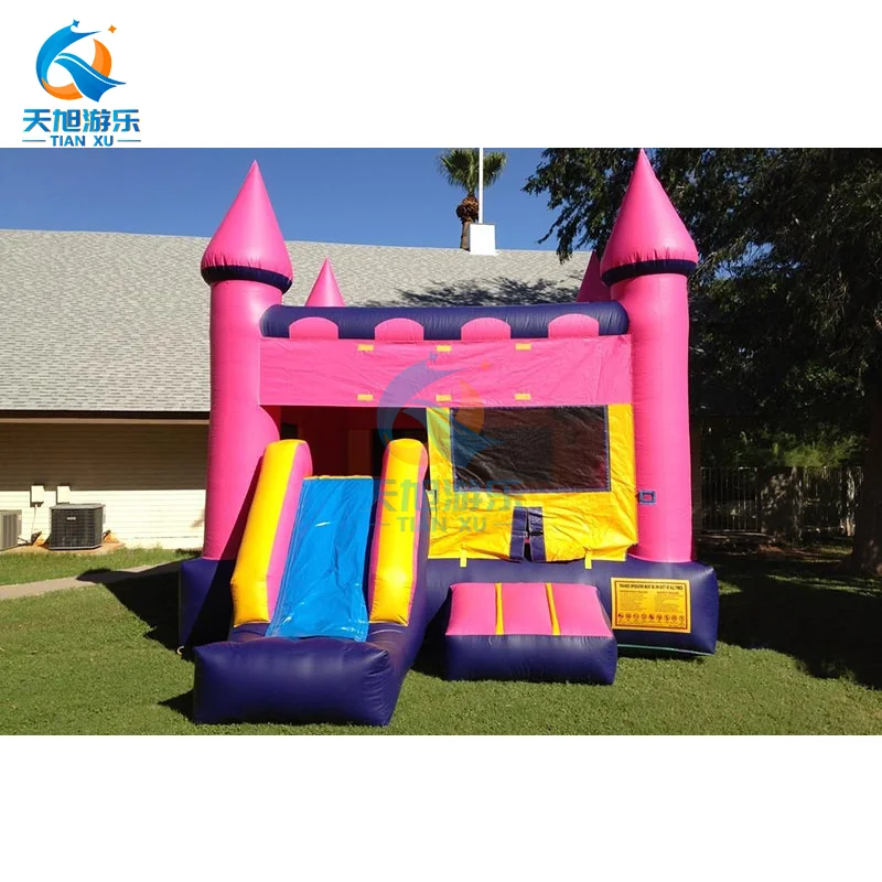Custom outdoor commercial inflatable slide bouncy castle for sale High Quality Bounce House Party Slide Carton