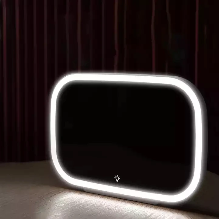 Car Sun Visor Vanity Mirror Rechargeable Makeup Mirror with 3 Light Modes LED Car Visor Vanity Mirror