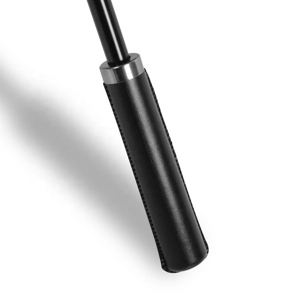 Manual open 24K straight umbrella windproof High quality long umbrella with PU leather handle