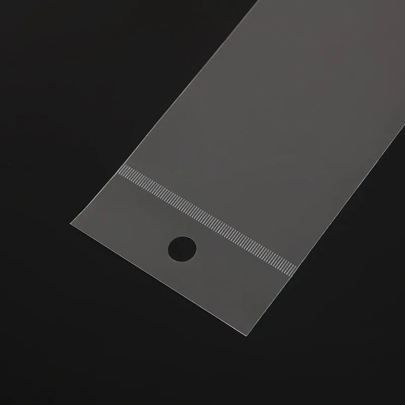 2.76inch 7cm crystal clear packaging bag with hanging holes