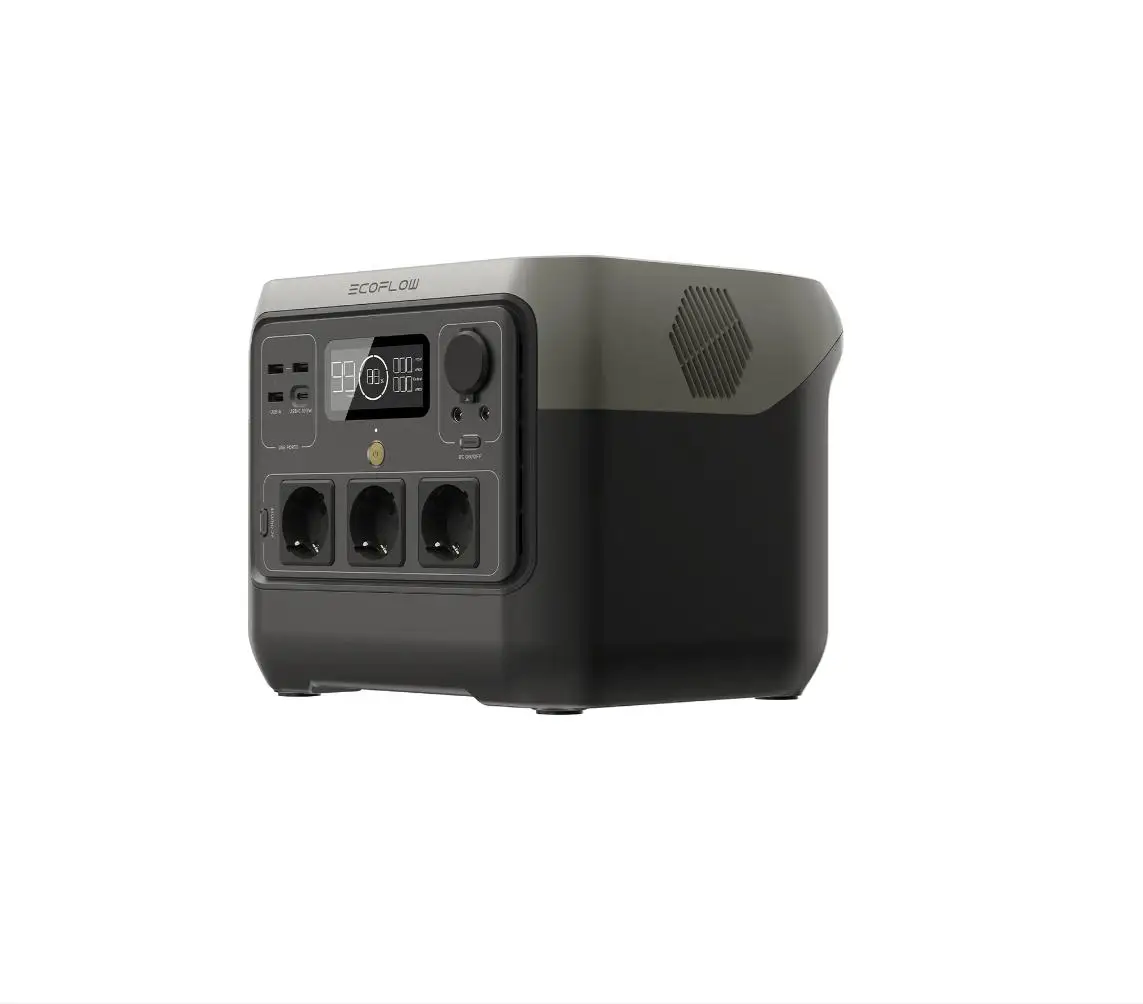 Портативная электростанция EU Lifepo4 River 2 Pro 768Wh 800 Вт с 3 выходами переменного тока солнечный генератор
