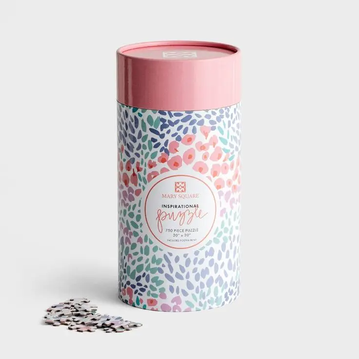 150 300 Pieces Colorful Paper Jigsaw Puzzles With Cylinder Box Cardboard Gift Box Paper Tube Custom CMYK Printing
