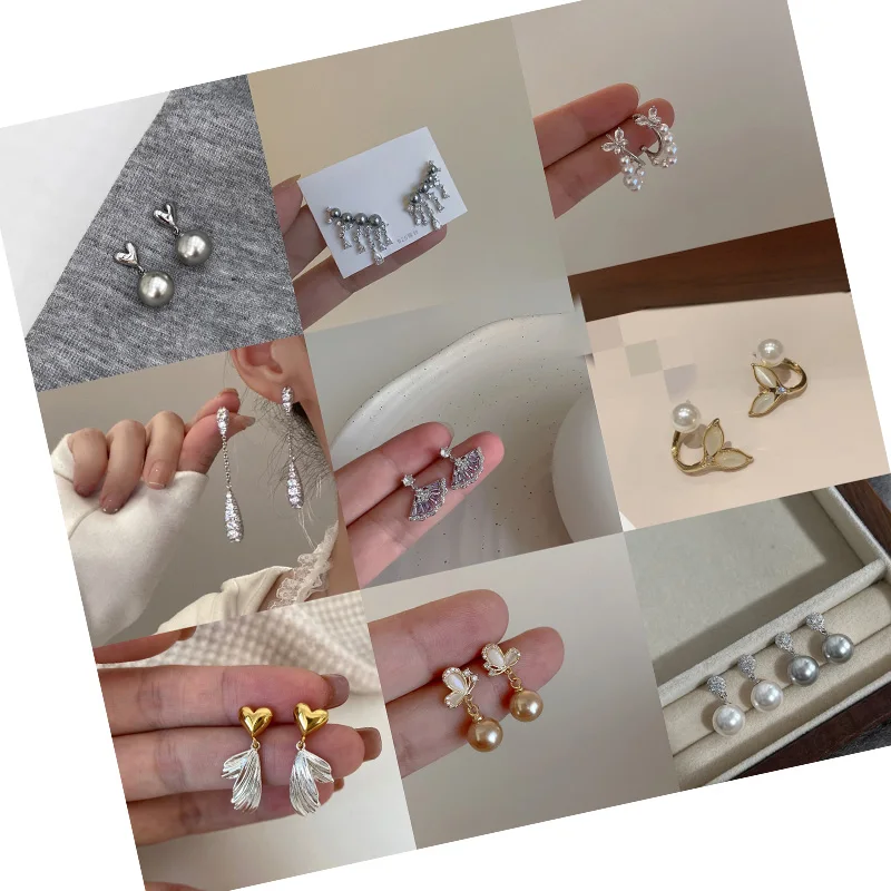 2024 серьги DAIHE оптовая цена женские в Корейском стиле роскошные модные ювелирные изделия жемчужные циркониевые