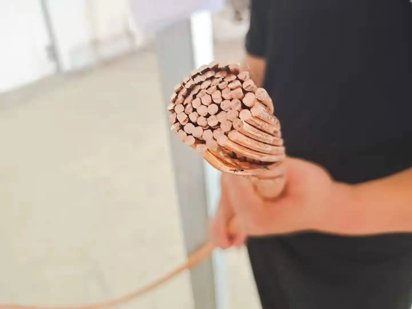 Insulated copper cable wire scrap