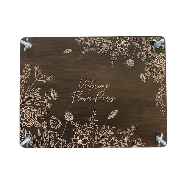 Изготовленный на заказ натуральный подарок для любителей деревянных цветов набор прессования растений 20 см x Деревянный Цветочный пресс влюбленных