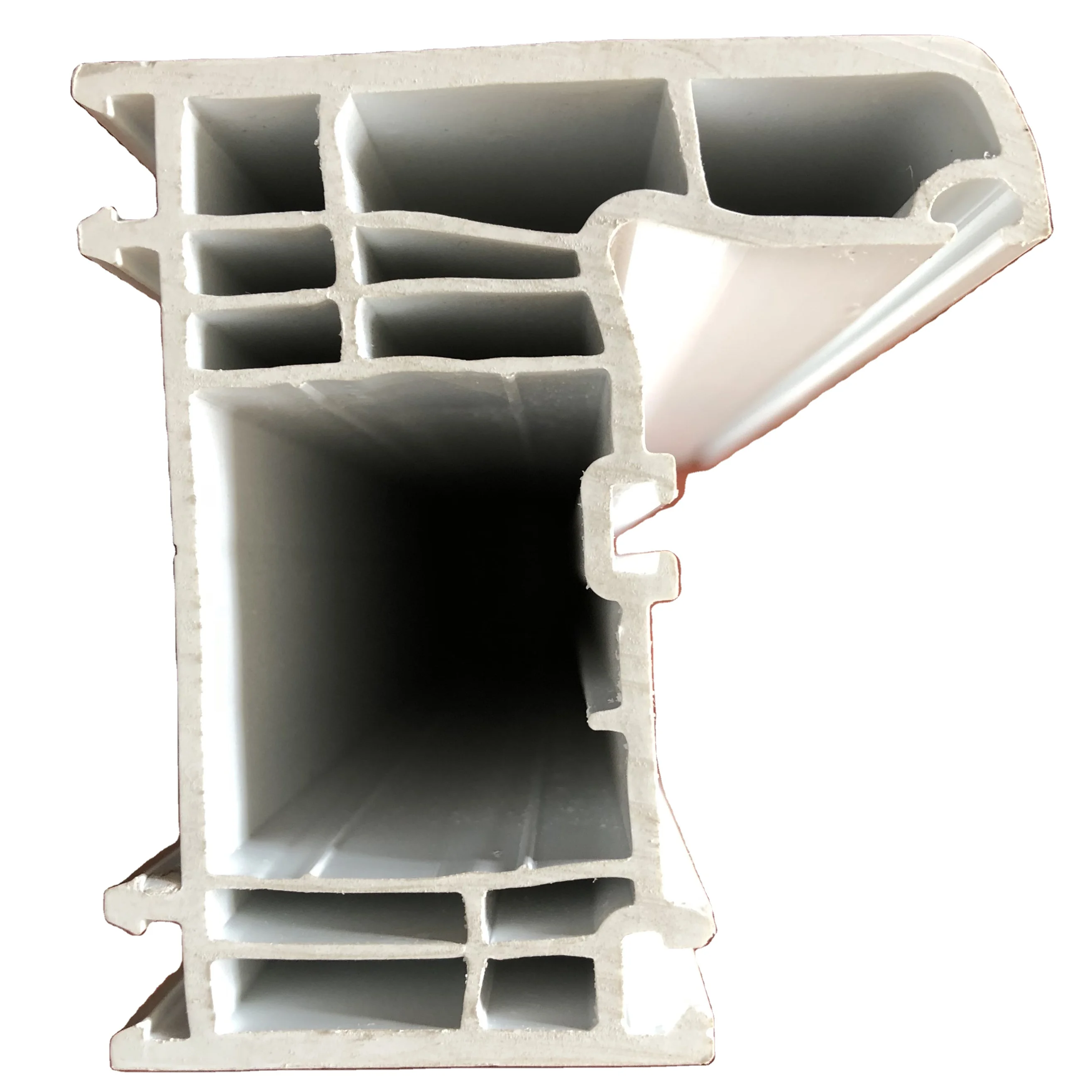 Uv-protect Frame Round Soundproof Door Half Double Glazed Upvc Window Profile Anti-aging Rigid Anti-uv White Color