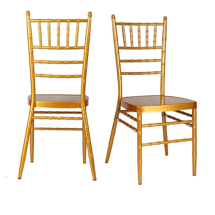 Wholesale High Quality Luxury Decoration Use Stackable Metal Wedding Chairs For Sale