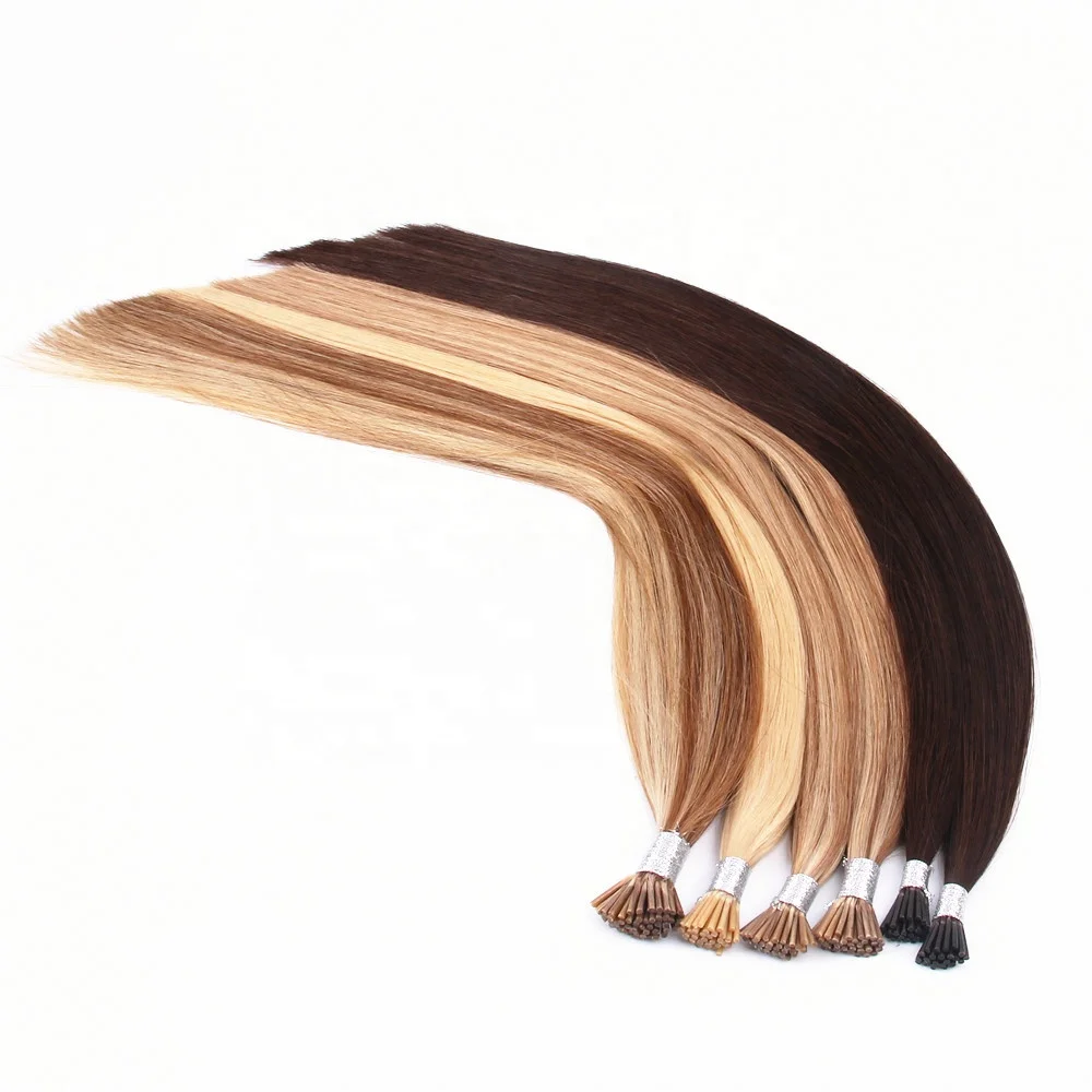 I Tip Virgin Hair Extensions Wholesale Double Drawn Italian Keratin Prebonded Virgin Human Hair I Tips