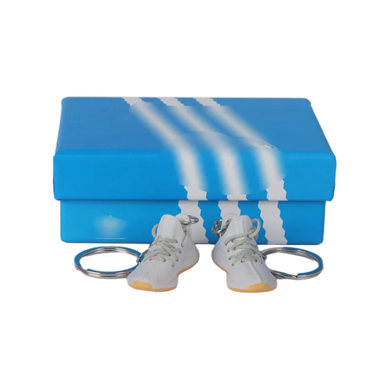 Custom 2D 3D Mini Model With Metal Ring For Sports Lover Football Basketball bulk tennis shoe keychains