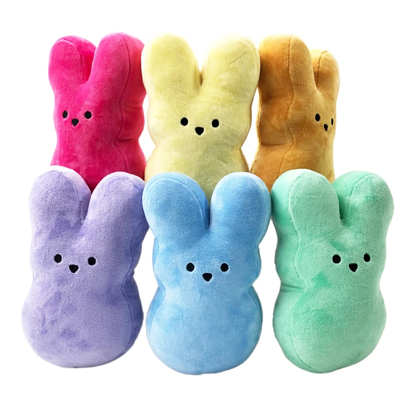 Kawaii Easter Bunny Peeps Bunny Plush Toys Cartoon Cute Rabbit Stuffed Animal Soft Doll Pillow Toys