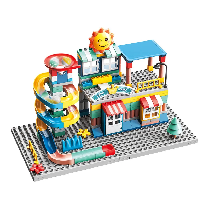 wholesale Building Bricks for Kids Marble Run Building Blocks Slide Track Toy 209 PCS 3 in 1 Plastic  Unisex ABS Block Set