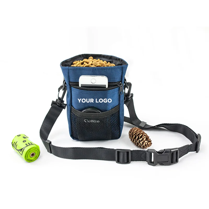 factory direct Premium Dog Training Treat Resealable Pouch with Dog Poop Bag Dispenser