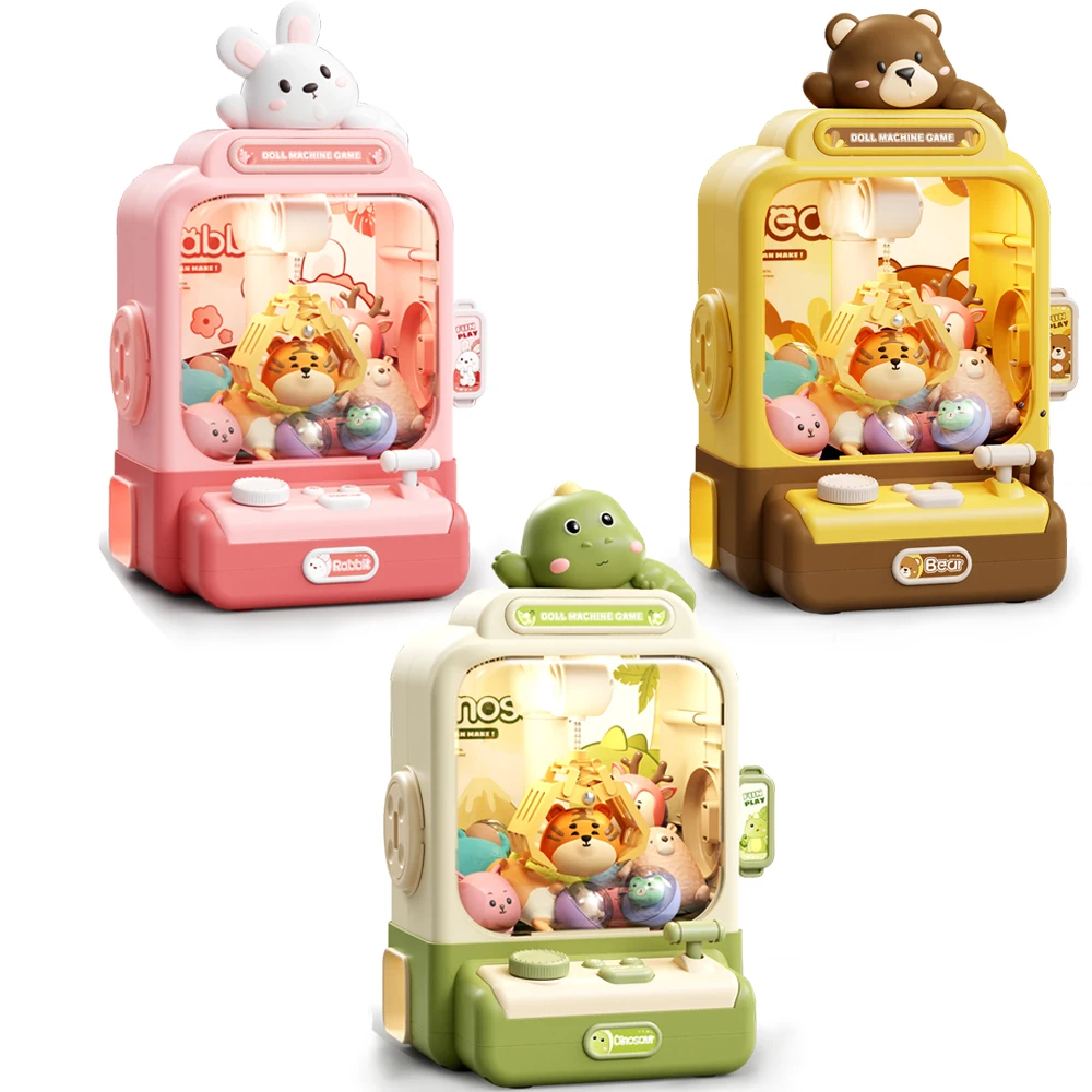 New products Animal Form  Dinosaur Claw Machine Electronic automatic Arcade Game Machine with Music Capsule Vending Machine toys