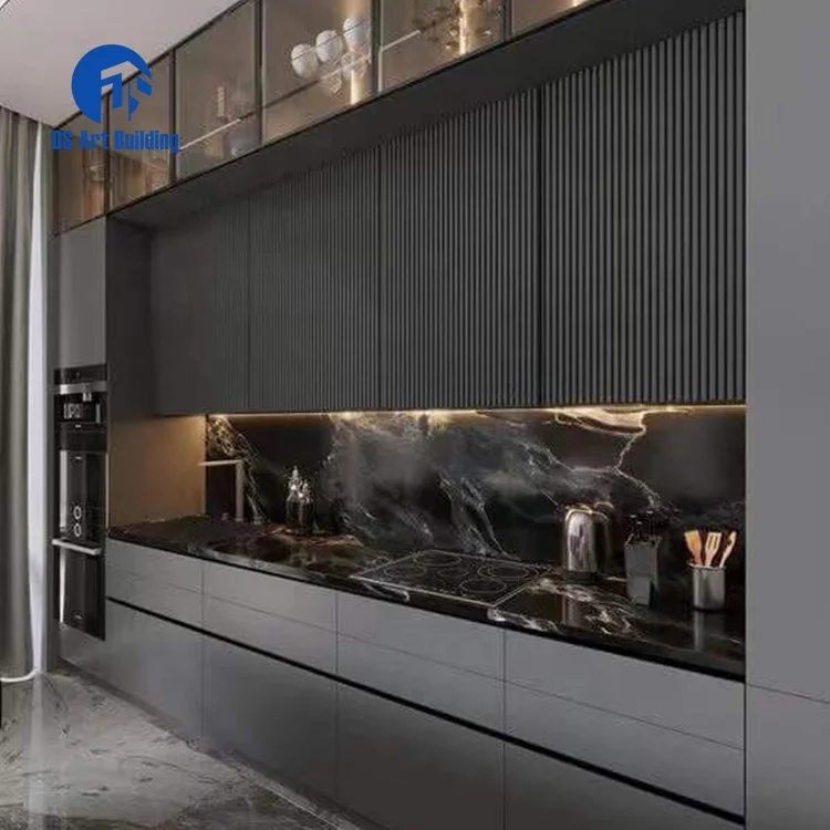 DS Usa Home Complete European Style Luxury Wood Designs Modern Slab Kitchen Cabinets